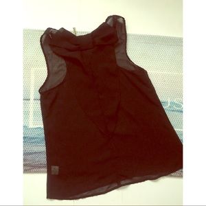 Sheer Bow Back Top